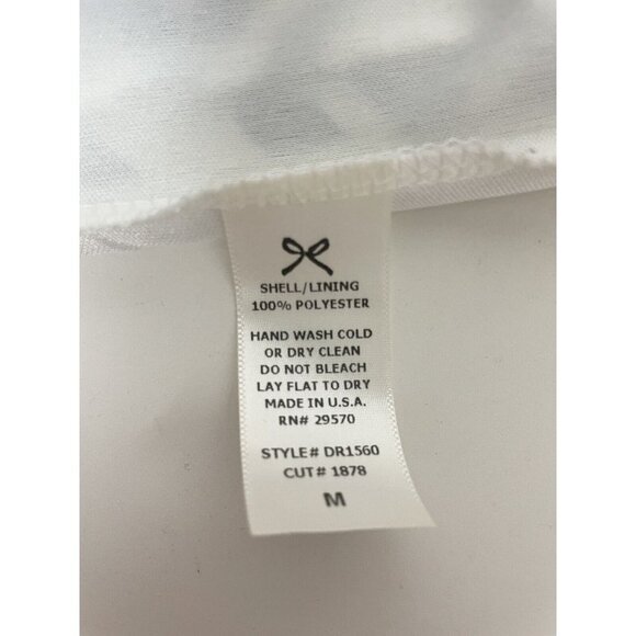 Everly Size M Shift Dress Short Sleeve Cream Black Art Deco Pattern Knee Length - Picture 5 of 9